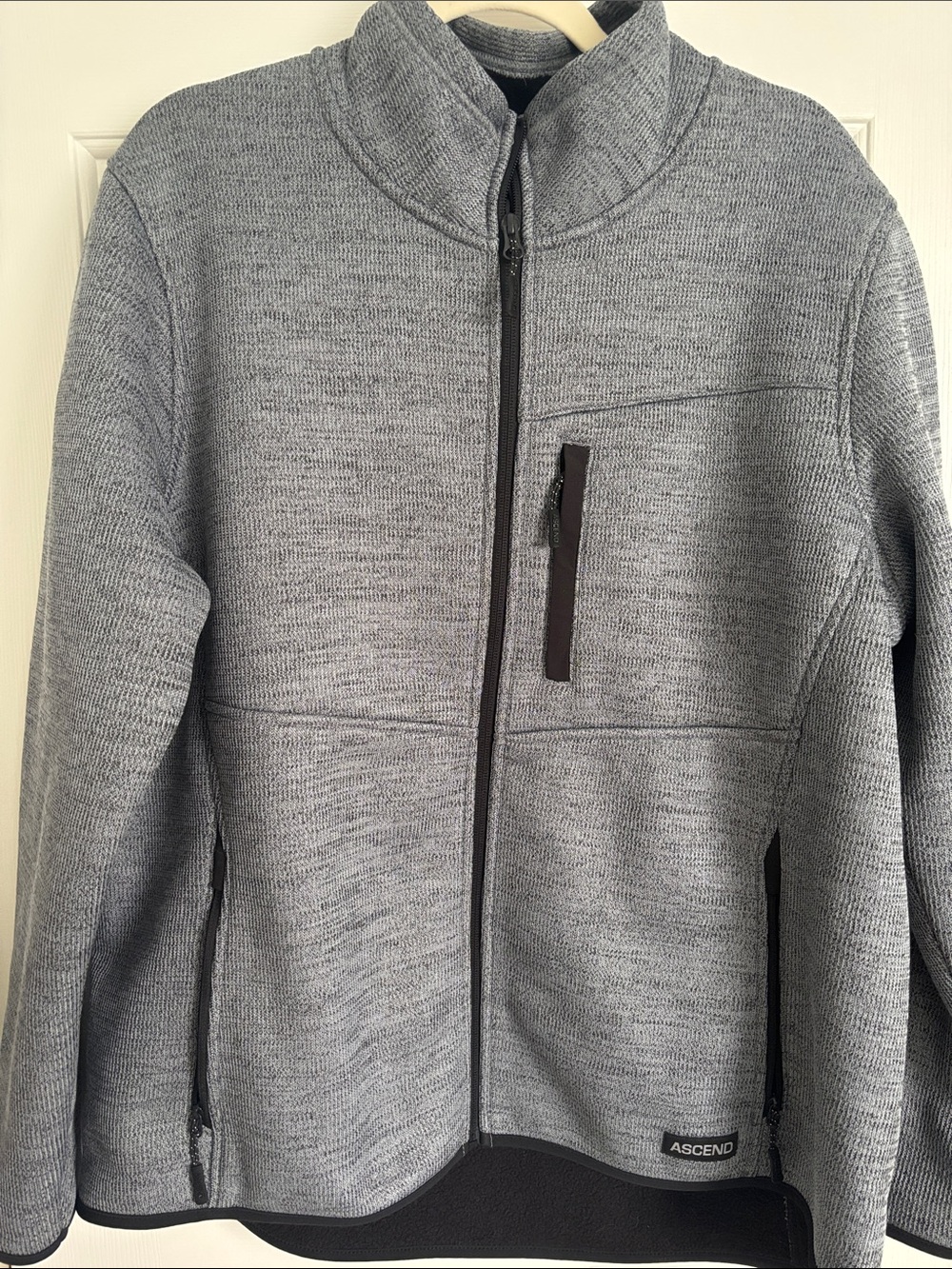 Ascend Men’s Heather Gray Full-Zip Performance Jacket size XL